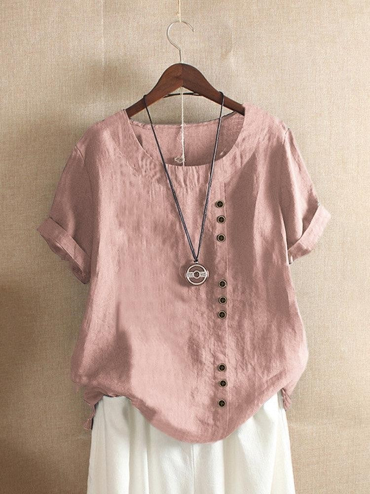 Brenza™ Loose Button Blouse