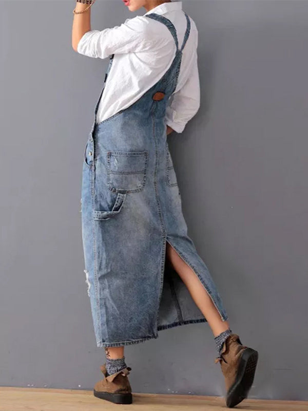 Denira™ Slit Pinafore Dress