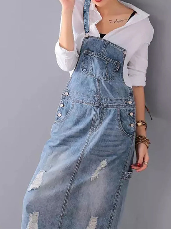 Denira™ Slit Pinafore Dress