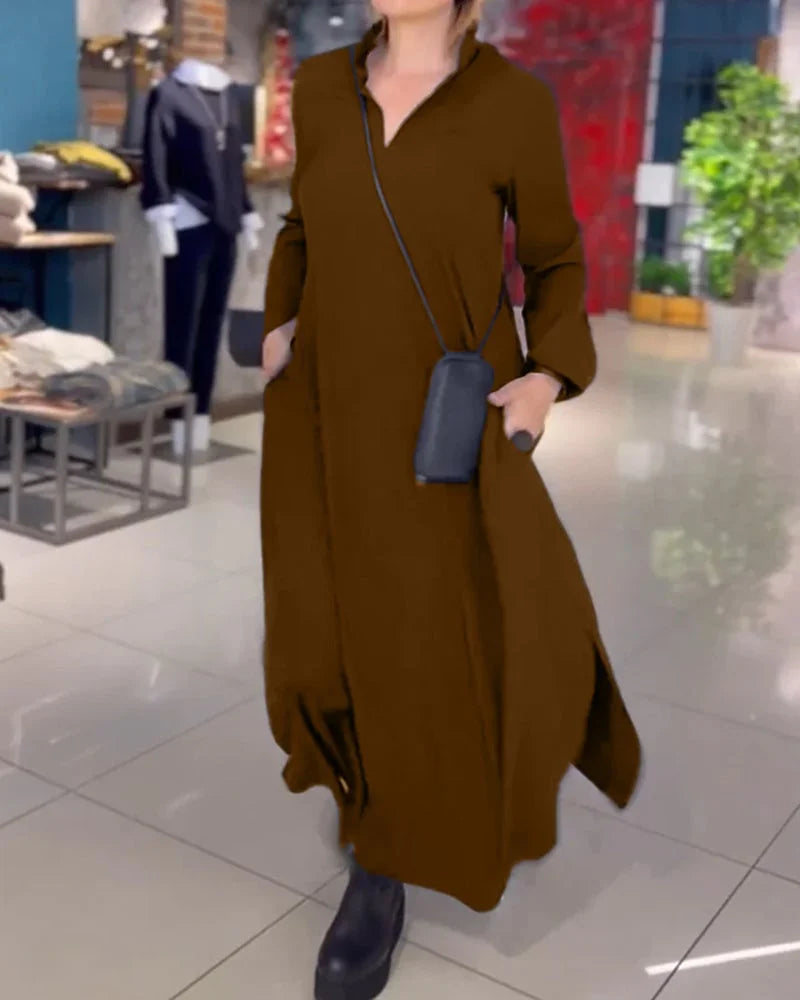 Druvelis™ Long Dress with Slit