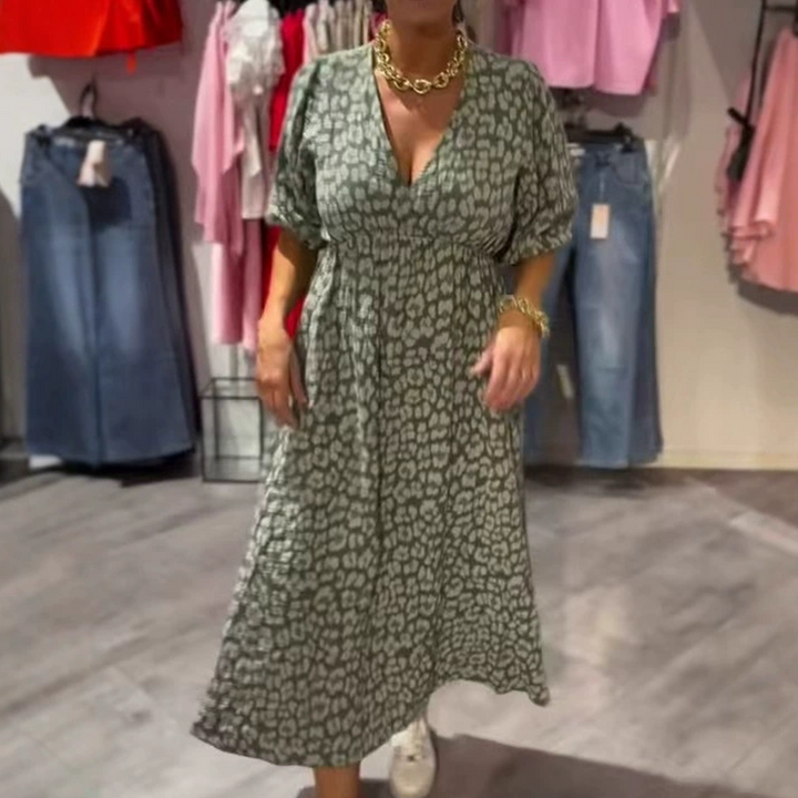 Avenia™ dress with V-neck and print
