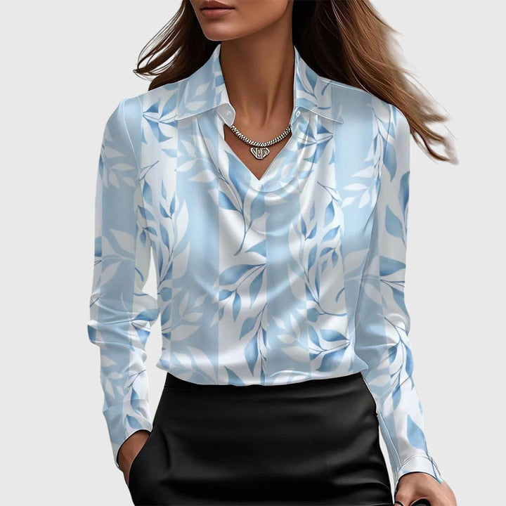 Avina™ blouse with shiny pleated detail