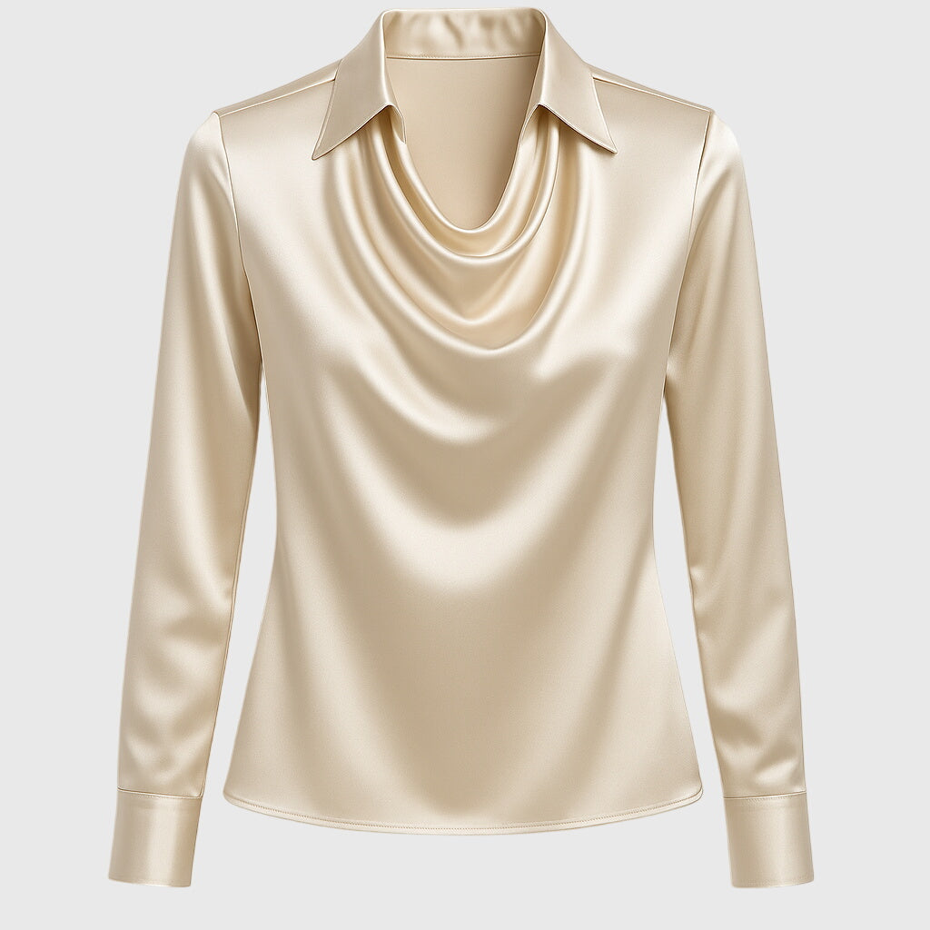Avina™ blouse with shiny pleated detail