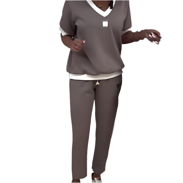 Cireya™ two-piece set with V-neck top