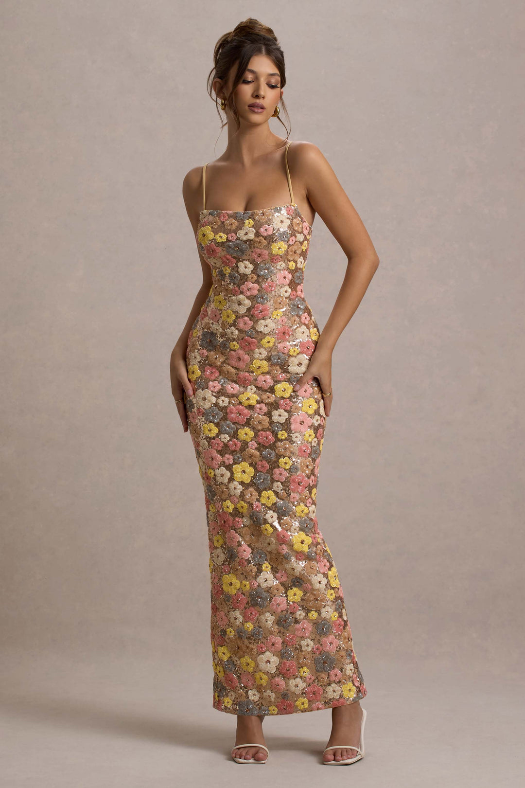 Daria™ Floral Maxi Dress with Sparkling Sequins
