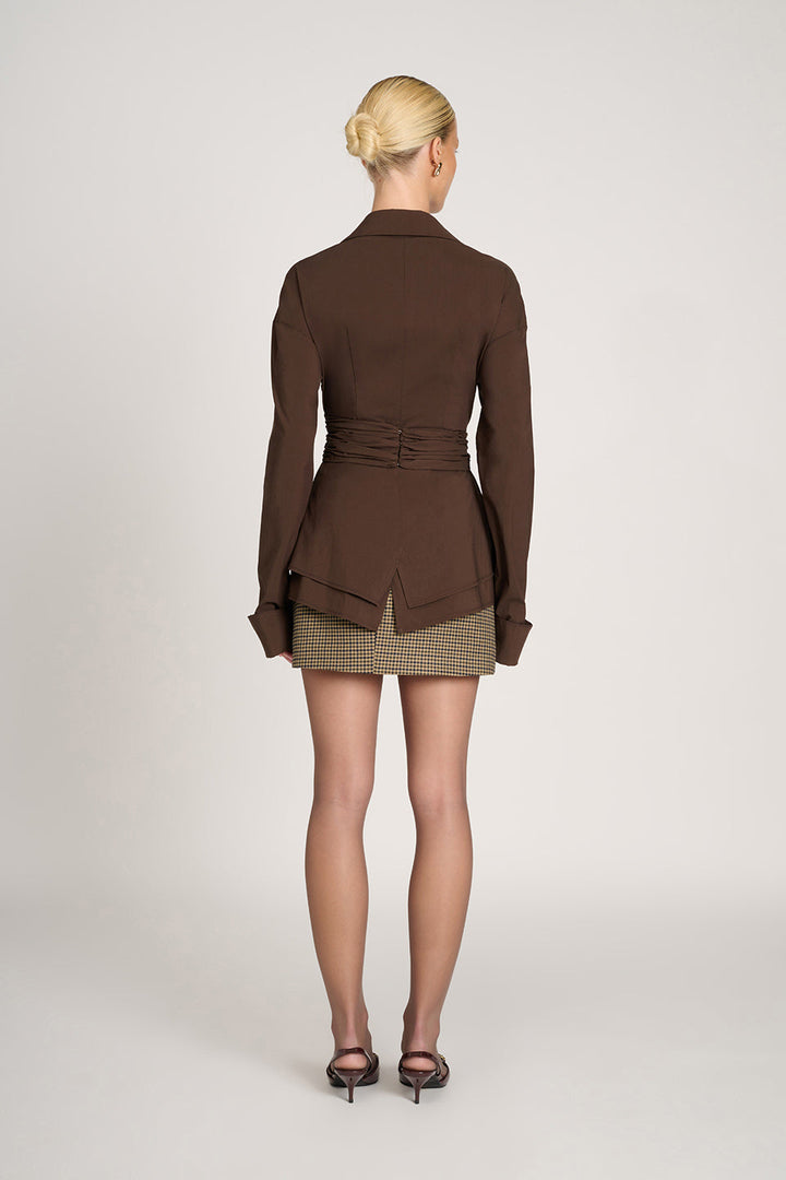 Evania™ Fitted Wrap Shirt in Feminine Design