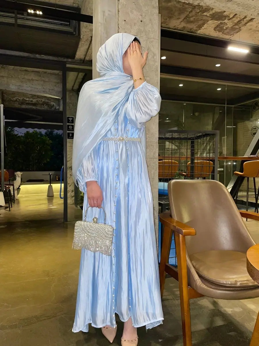 Hidaya™ Luxury Abaya Set with Pearls