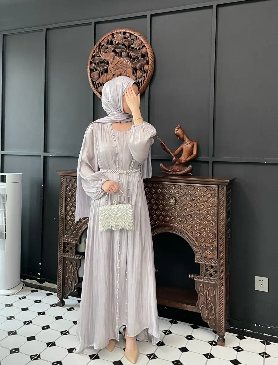 Hidaya™ Luxury Abaya Set with Pearls