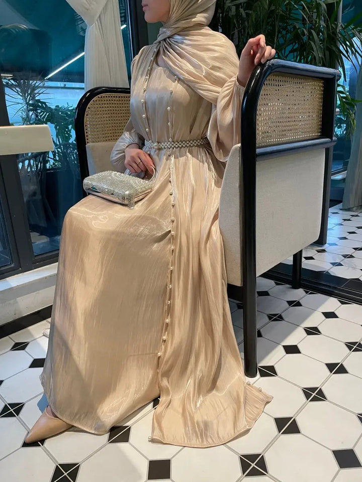 Hidaya™ Luxury Abaya Set with Pearls