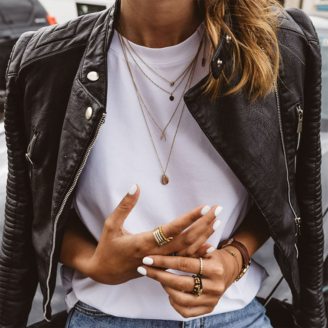 Lorent™ Elegant Jacket in Biker Style