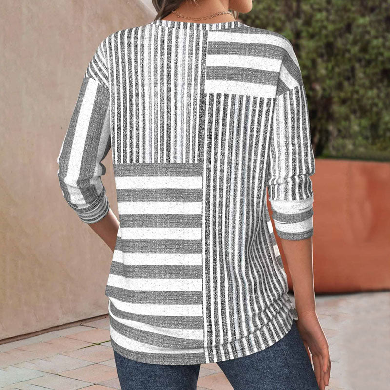 Lunara™ Striped Blouse with Loose Fit