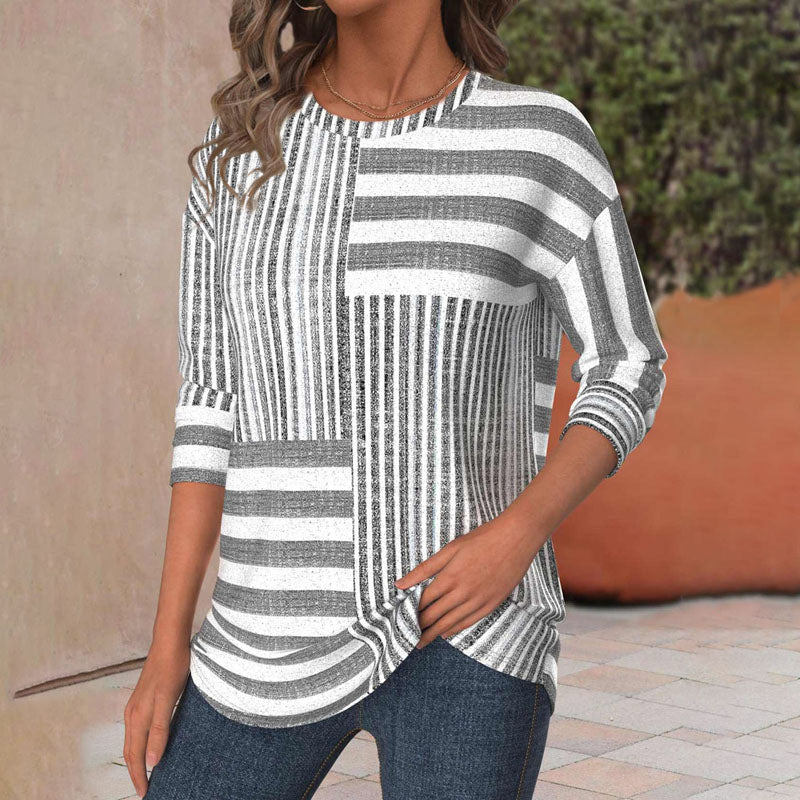Lunara™ Striped Blouse with Loose Fit