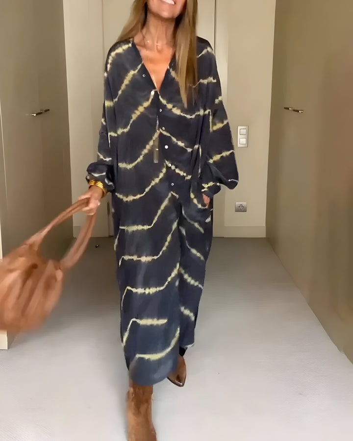 Maly™ Striped Maxi Boho Dress