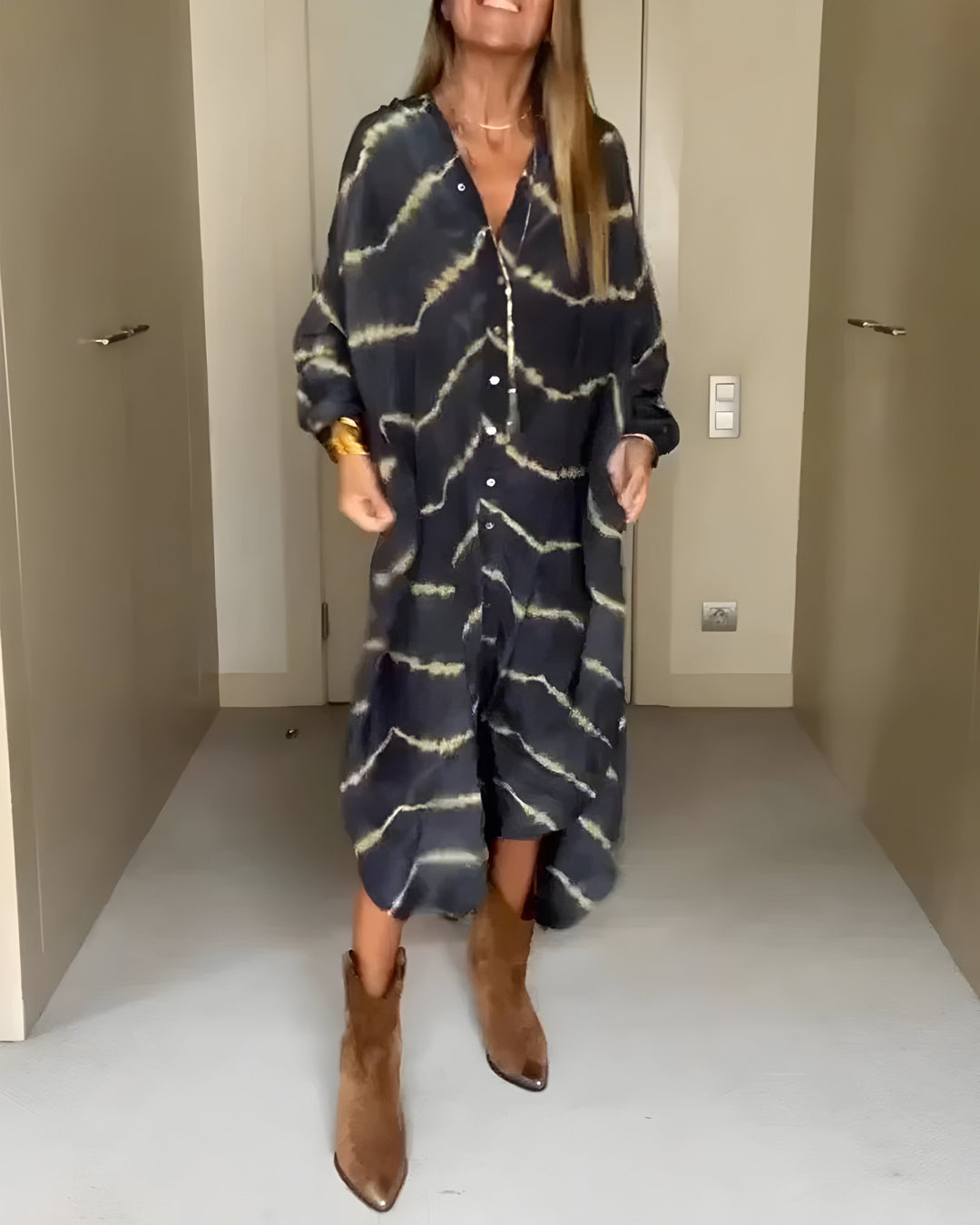 Maly™ Striped Maxi Boho Dress