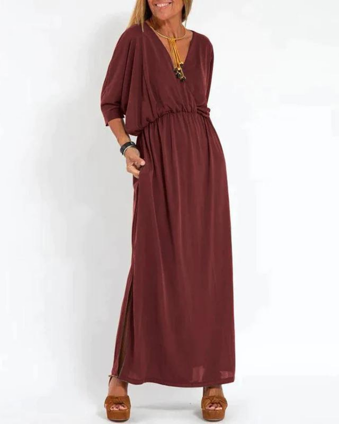Odina™ Vintage-inspired Maxi Dress