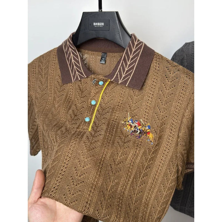 Elarin™ Ribbed Collar Shirt