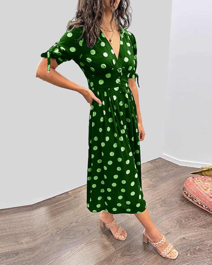 Selvira™ Elegant Dress with Dots
