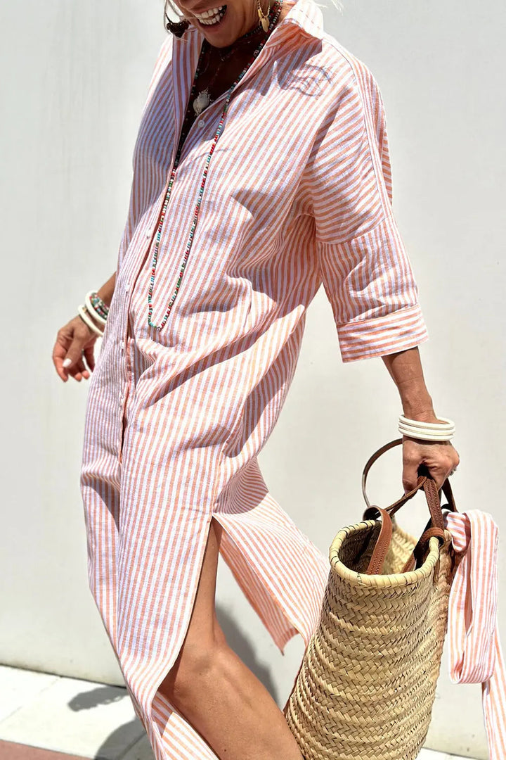Sienna™ Modern striped shirt dress