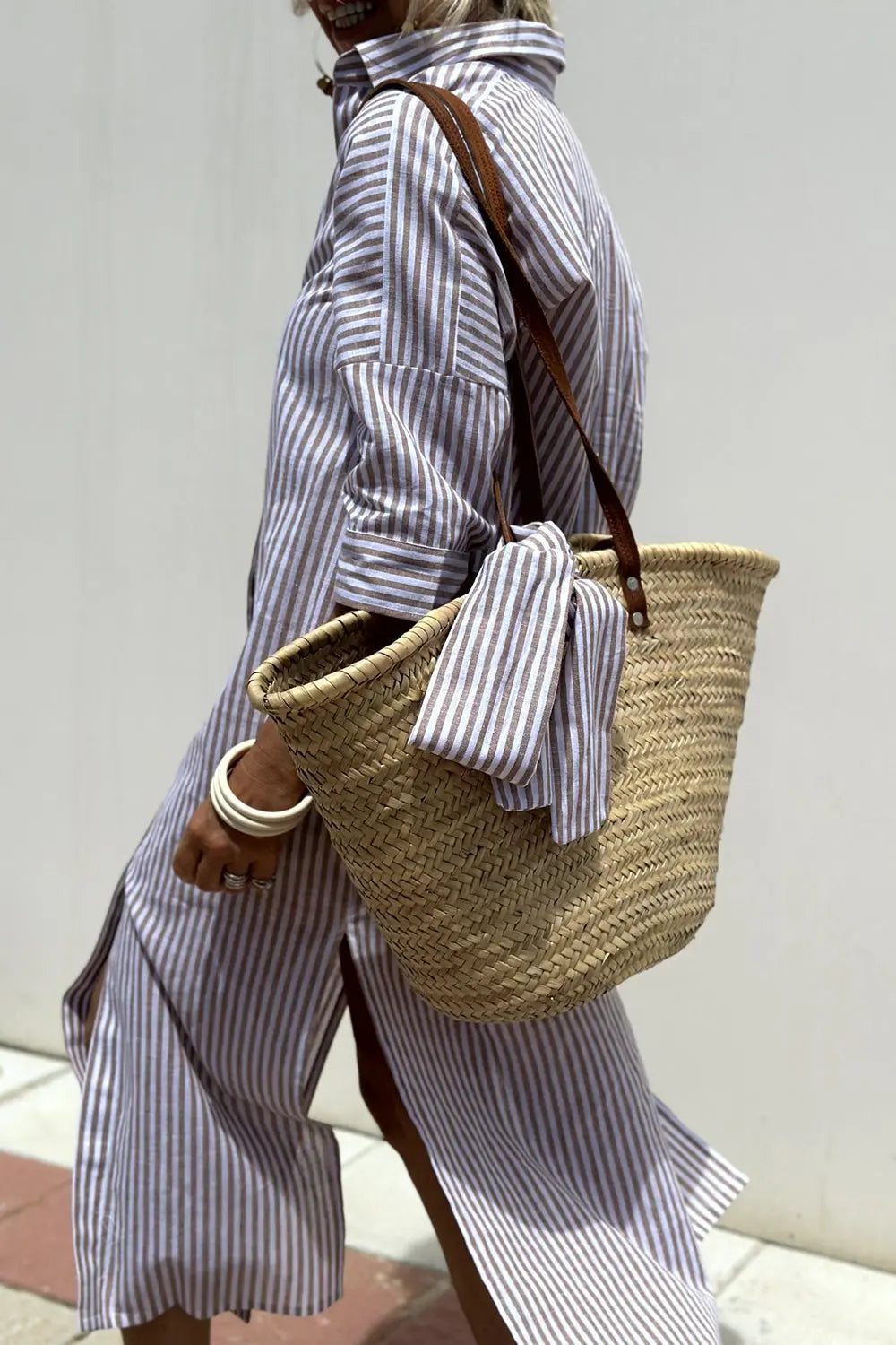 Sienna™ Modern striped shirt dress