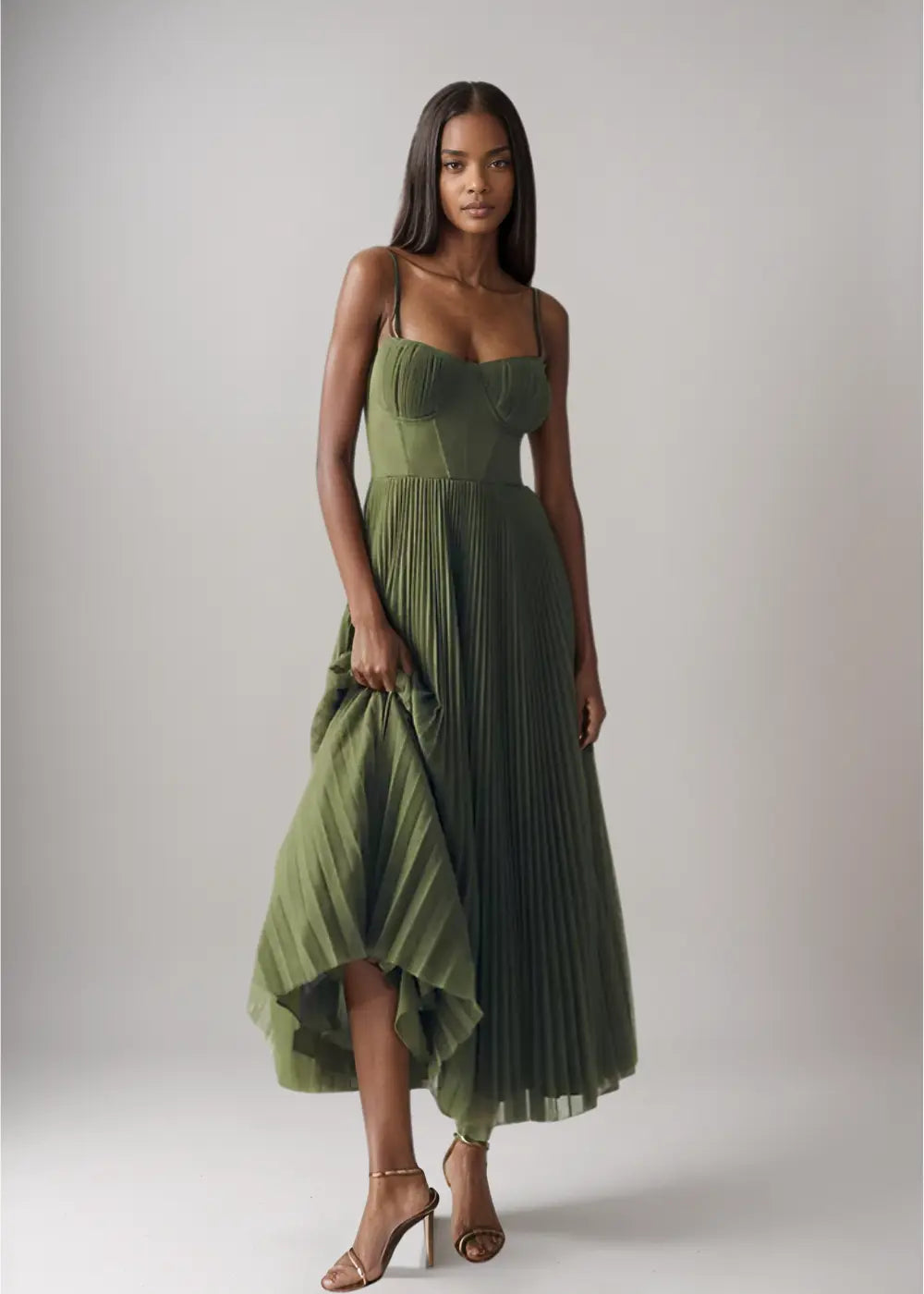 Stefina™ Corset Pleated Dress made of Tulle