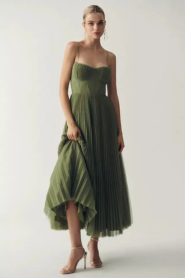 Stefina™ Corset Pleated Dress made of Tulle