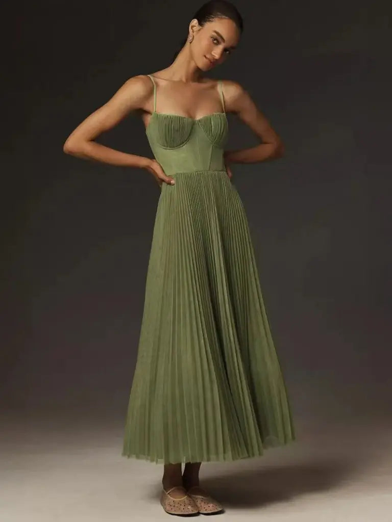 Stefina™ Corset Pleated Dress made of Tulle