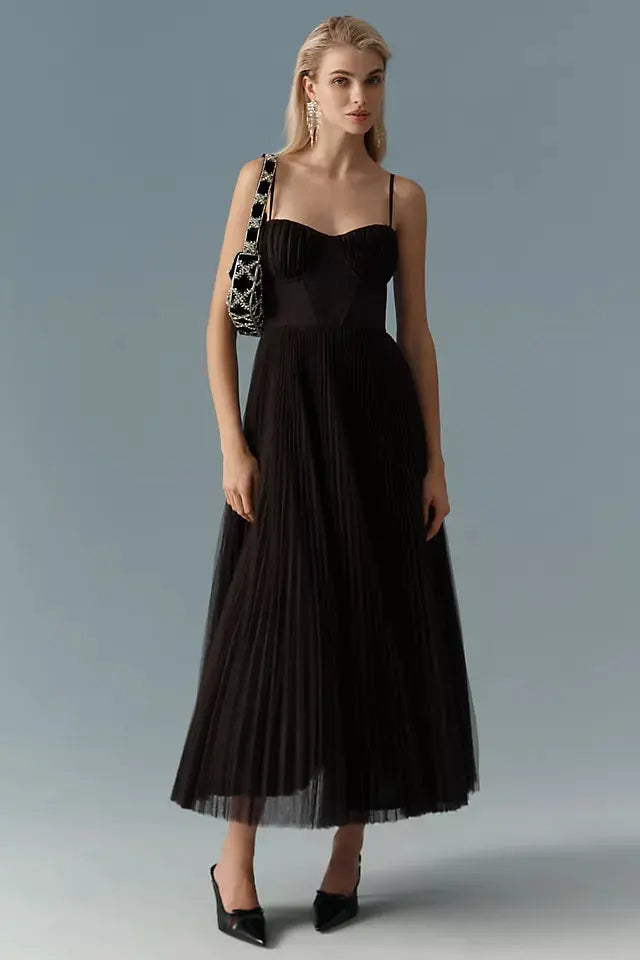 Stefina™ Corset Pleated Dress made of Tulle