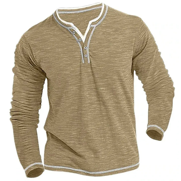 Timo™ long-sleeve shirt with V-neck