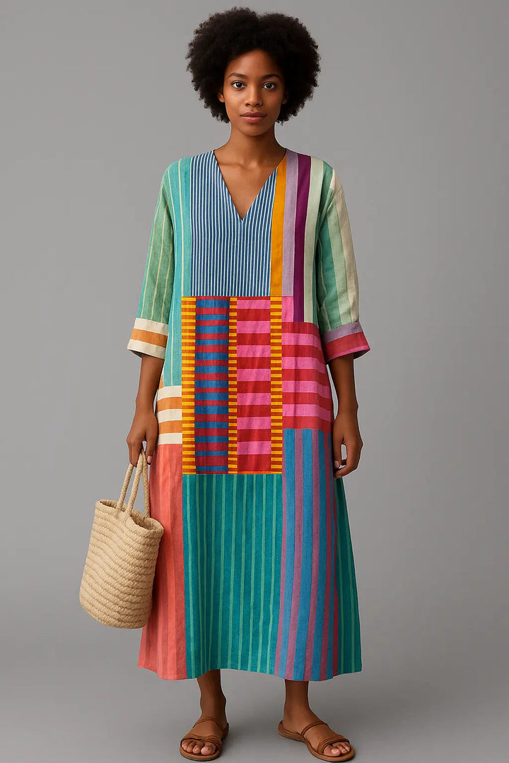 Veraine™ dress with geometric patterns