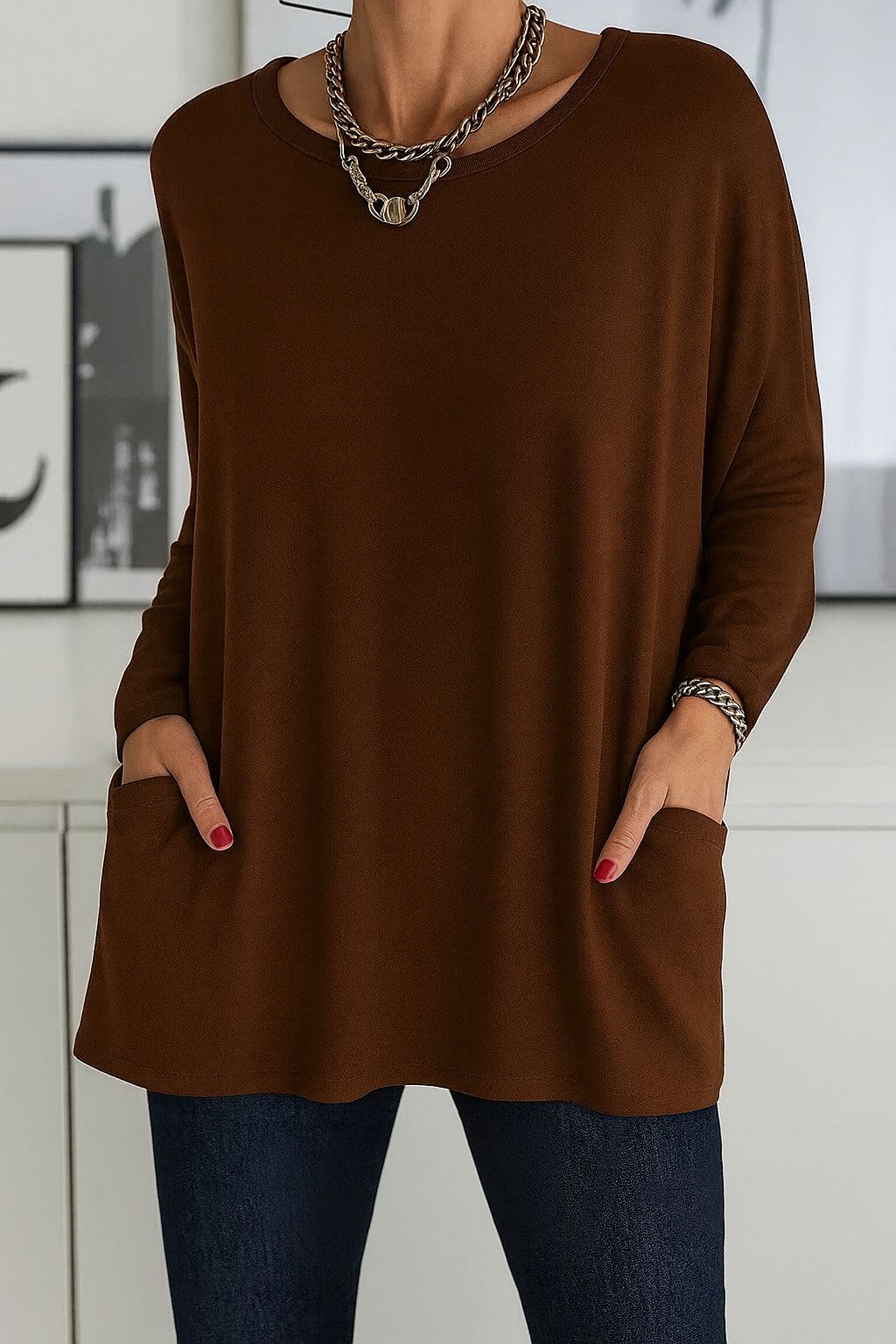 Clavien™ Long Knit Tunic
