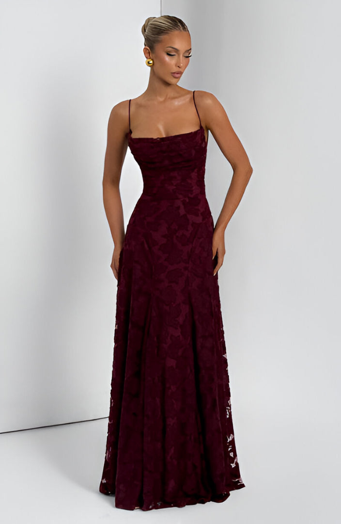 Ysolde™ corset maxi dress with lace detail