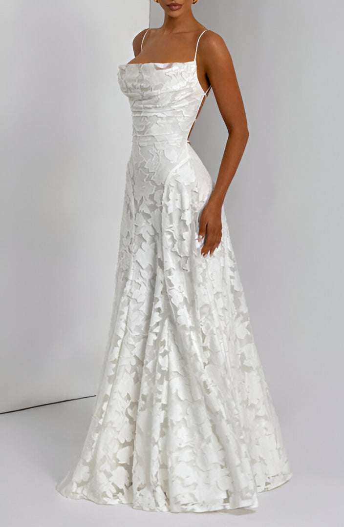 Ysolde™ corset maxi dress with lace detail