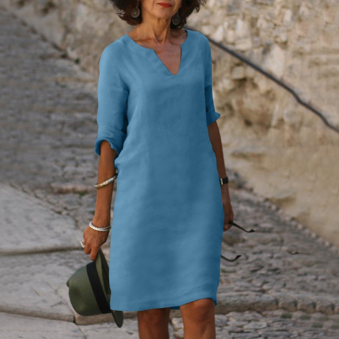 Zelina™ dress with V-neckline