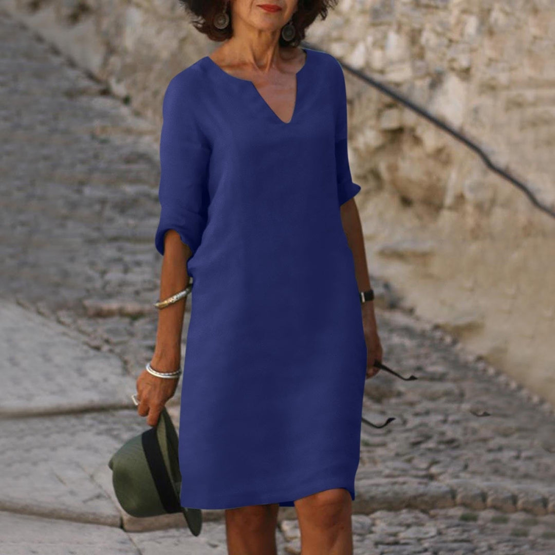 Zelina™ dress with V-neckline