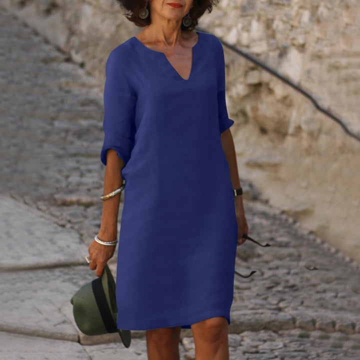 Zelina™ dress with V-neckline