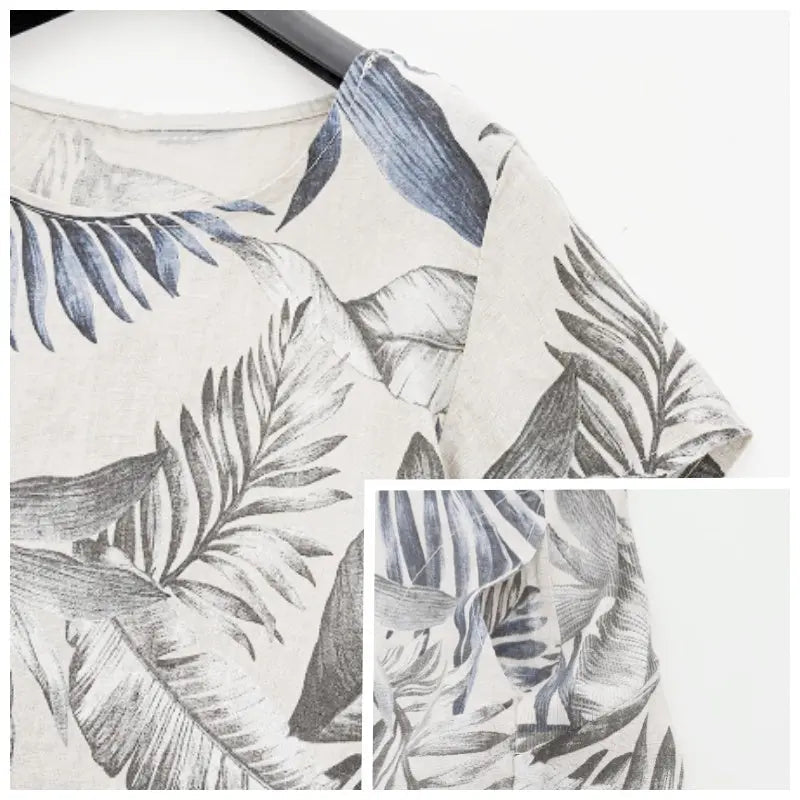 Zirella™ round neck dress with botanical print