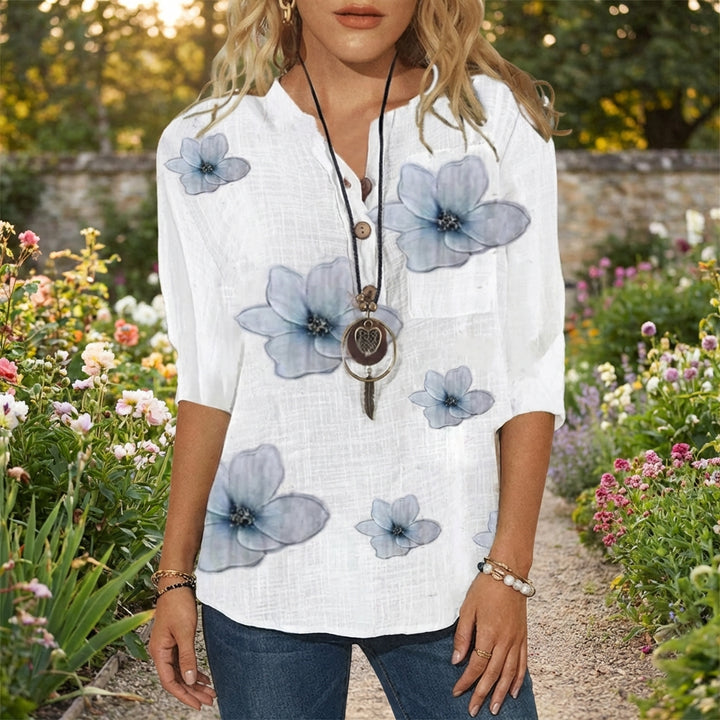 Floria™ Printed Button Blouse