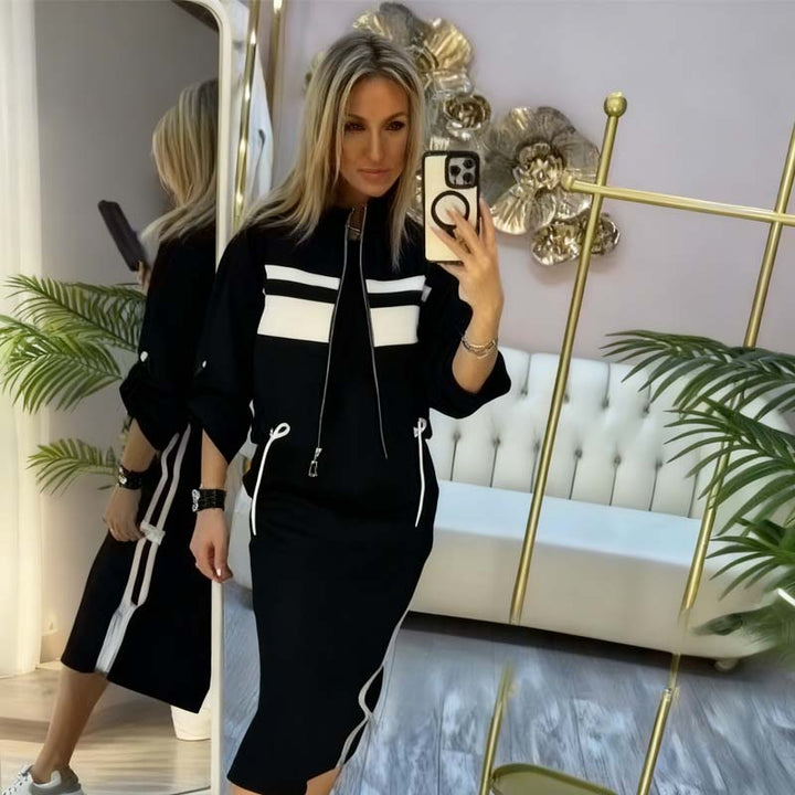 Kavira™ Collar Jacket Dress Set